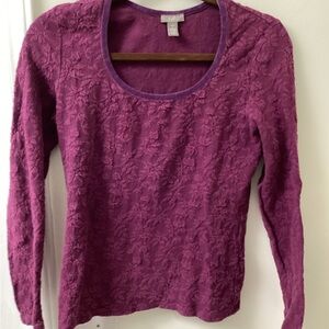 Plum spandex top by JJill, SP